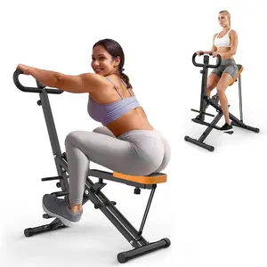 Squat Machine for Home,330LBS Foldable,RodeoCore Exercise Machine,Ride & RowingMachine for Botty Glutes Butt Thighs,AbBack/Leg Press Hip Thrust