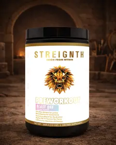 STREIGNTH Pre Workout (4 Flavors) - Natural Caffeine & L-Citrulline for Enhanced Endurance & Hydration -  Fitness Supplement