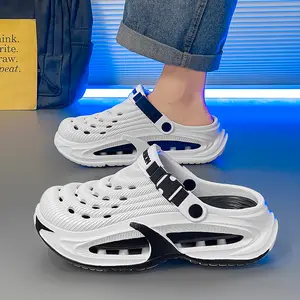Men Fashion Slippers Summer Outdoor Clogs for Men Quick Dry Non Slip Thick Sole Beach Sandals Soft Comfortable Durable Odor Resistant Lightweight Slip On Shoes