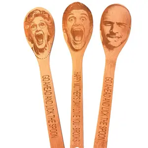 Personalized Face Engraved Wooden Spoon  Funny Custom Gift