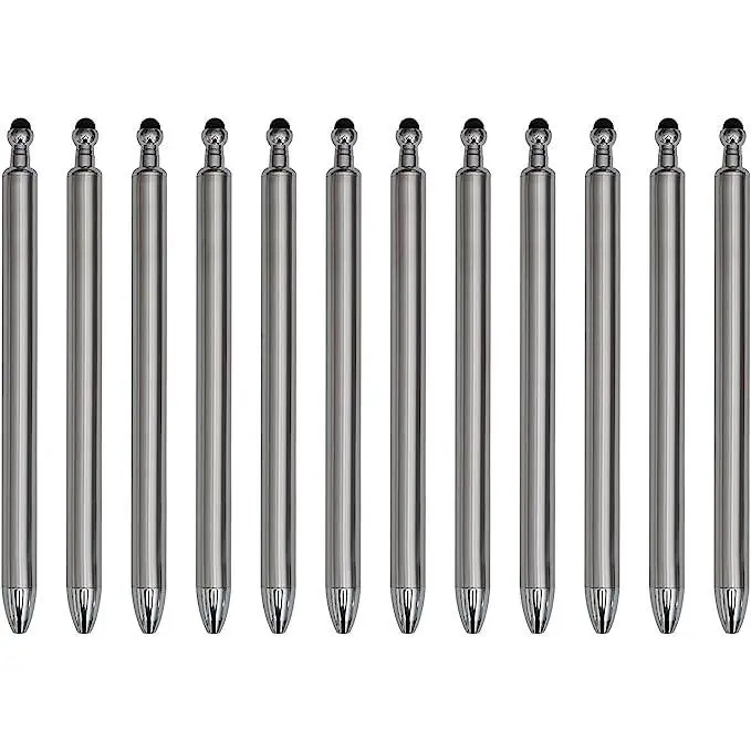 12 Pcs The Crafters Stainless Steel Pens, Black Ink Gel Pen for DIY