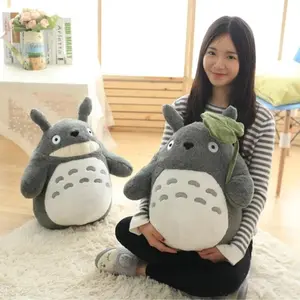 Cute Cartoon Lotus Leaf Totoro Plush Doll Huggable Soft Sofa Bedroom Decor Perfect Collectible Gift for Girlfriend & Couples