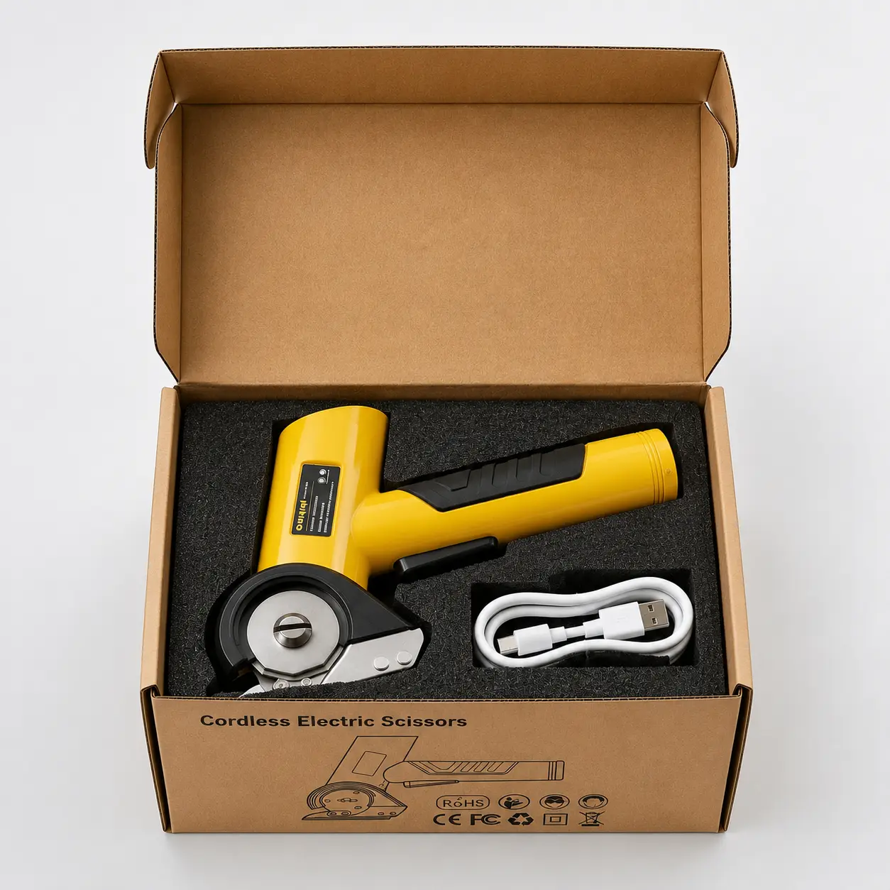 Electric Fabric Cutting Scissors - A Machine For Easy And Accurate Cutting Of Clothing, Cardboard, Carpet, Leather, And Fabric - A Versatile Handheld Power Tool, Cordless Electric Scissors