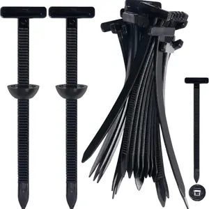 Nylon Zip Tie Wraps, Self-Locking Rivet Design, UV Resistant Automotive Cable Ties for Car Bumper & Mudguard Use