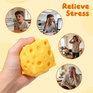 Cheese Squishy,Soft Squishy Cheese Block Squeeze Fidget Toy, Mini Stress Relief Sensory Toy - Fidget Novelty Toy and Gift for Kids and Adults FLFUPW