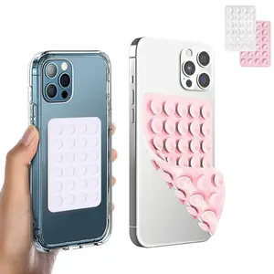 Silicone Suction Cup Phone Case Mount, 2 Count Double Sided Phone Holder Mount, Hands-Free Strong Grip Holder for Selfies and Videos, Phone Accessories，Available for TikTok Selfie Videos Cellphone Smartphone Stand