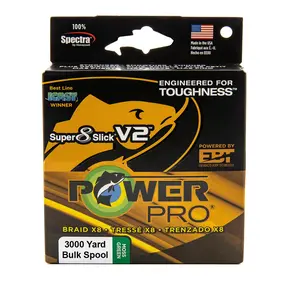 Power Pro Super8Slick V2 Moss Green Braided Line 3000 yard Bulk Spool