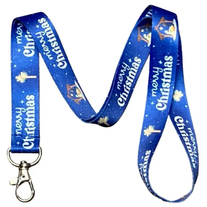 Execucat Lanyard - Merry Christmas Nativity Scene - Unisex ID Badge Holder & Keychain for Church, Religious Users, Work, School, Playful Pro