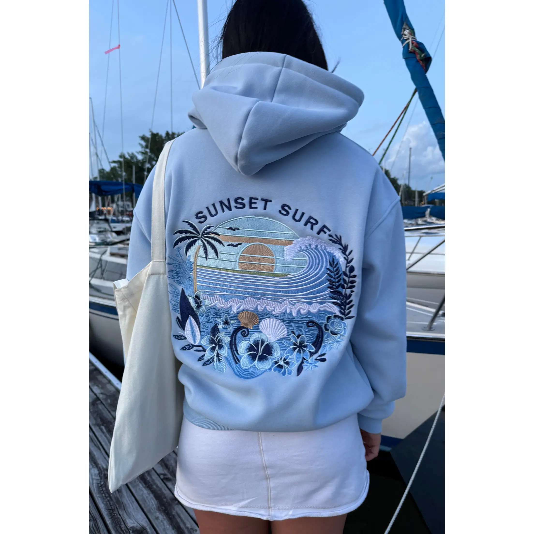 Blue Hibiscus Hoodie