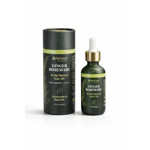 Annoor® Ginger Rosemary Hair Oil – Nourish, Strengthen & Revitalize Scalp – Hair Growth–Inspired Thickening Oil with Organic Argan, Castor & Jojoba – 2 fl oz – For All Hair Types