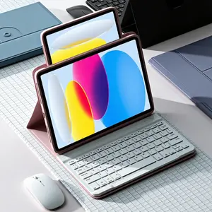 SPALLO Magnetic Keyboard Case, Tablet Keyboard for iPad Pro M5/M4 2025/2024 11-Inch, Compatible with iPad A16 11th, 10th Generation & iPad Air 7th 2024, 6th-4th Gen - 360° Rotatable Cover- Backlit Wireless Keyboard Case with Mouse for iPad 10.2