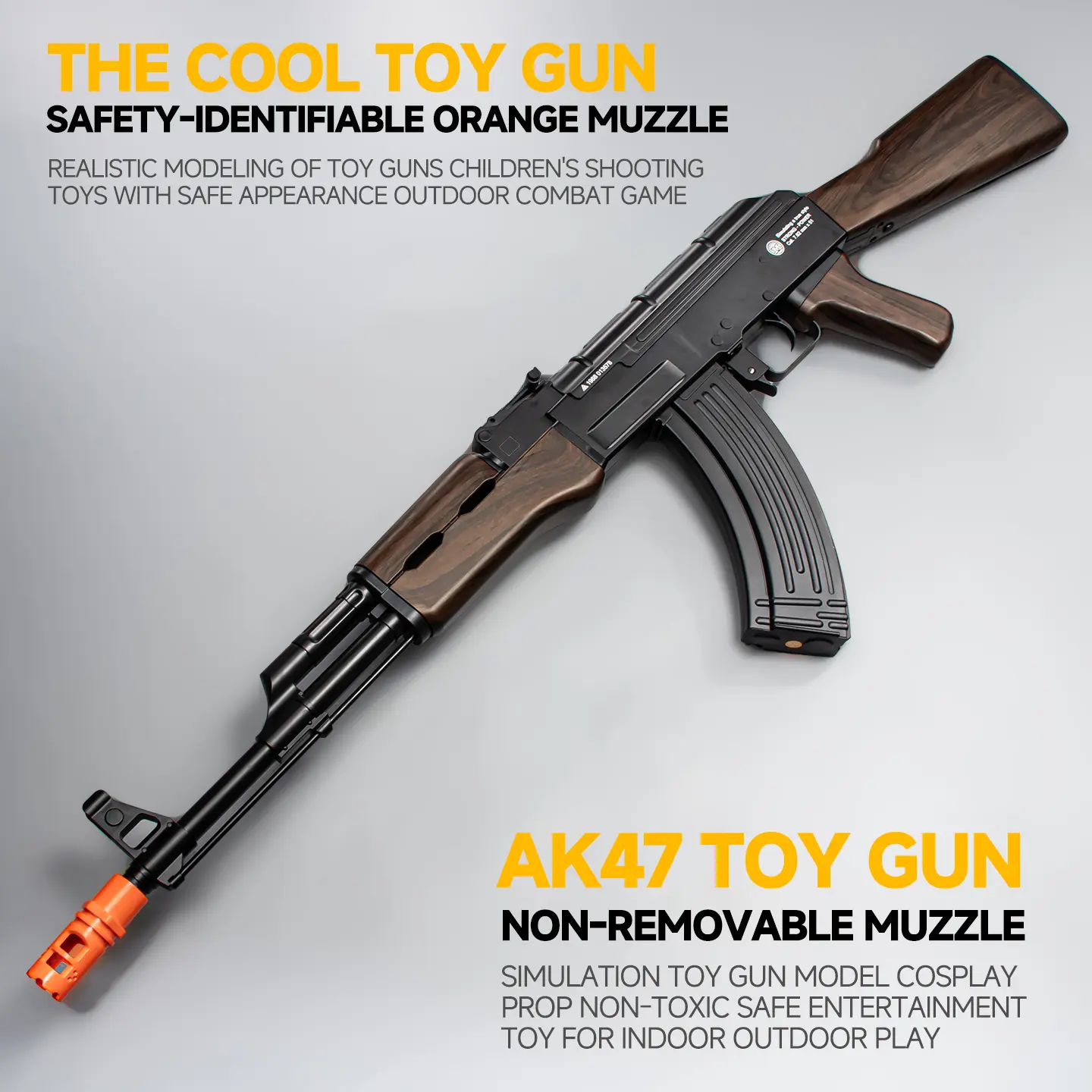 89cm Electric AK Gel Blaster, Kids Outdoor Play Toy Gun, Recreational Blasters & Toy Guns for Outdoor Activities, Gel Blasters