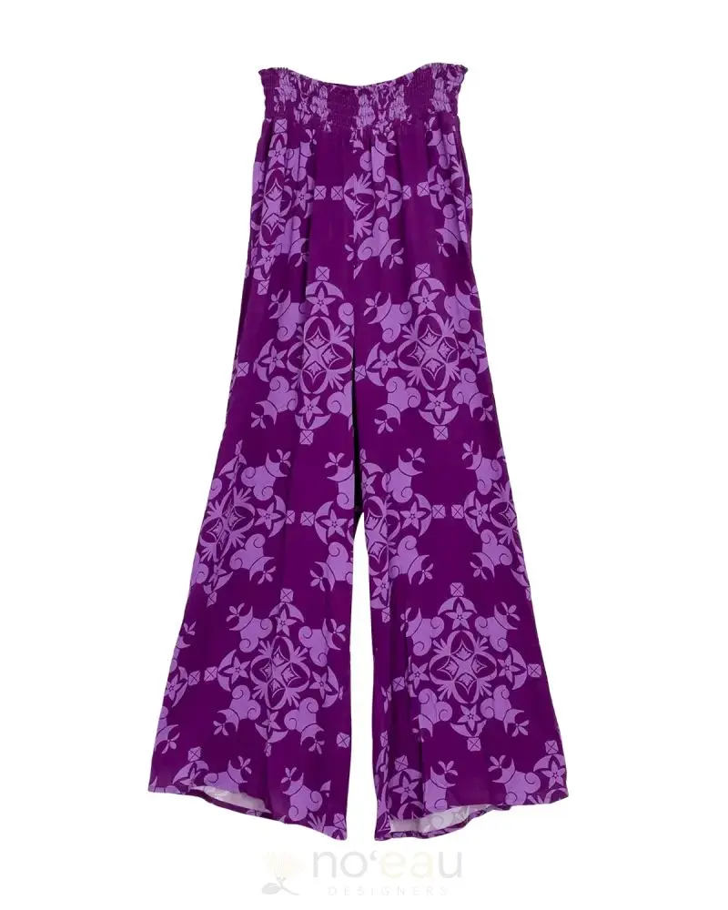 NOEAU DESIGNERS - Pua Kalaunu Purple Pants Womenswear Bottom