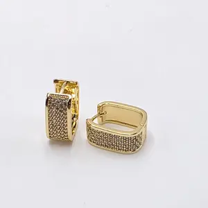 Xuping Classic Style Earrings - Unisex Medium-Size Costume Jewelry Earrings with Golden Metal Coating