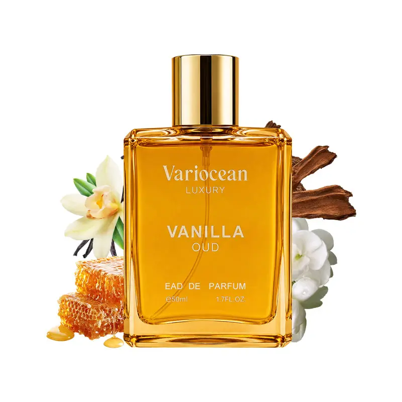 Variocean Luxury Vanilla Oud Eau de Parfum 50ml & 100ml (1.7 fl oz & 3.4fl oz) | Long Lasting Unisex Fragrance | Vanilla, Oud, Patchouli, Bergamot | Floral & Spicy Luxury Scent