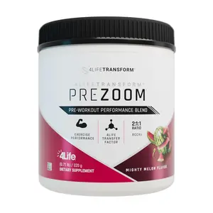 4Life Prezoom Pre-Workout Performance Blend with Creatine 14g, Green Tea Extract, Exercise Rate Factor, Dietary Supplement for Muscle Growth