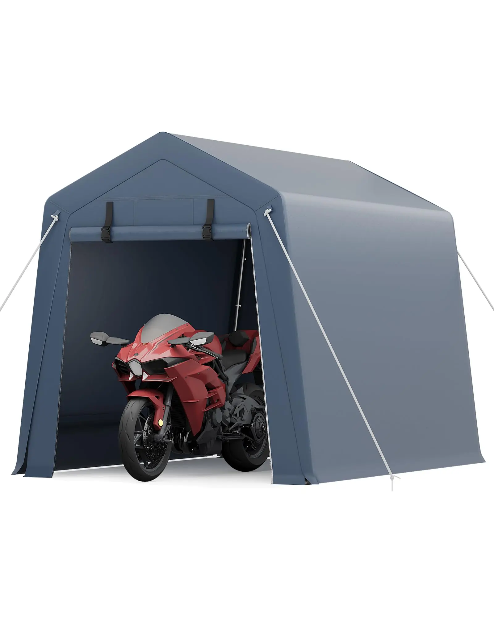 Carport 6x8FT Heavy Duty Carport w/Roll-up Windows,Car Canopy Portable Garage,Car Canopy w/UV Resistant Waterproof All-Season Tarp for Car Boat Truck Motorcycle