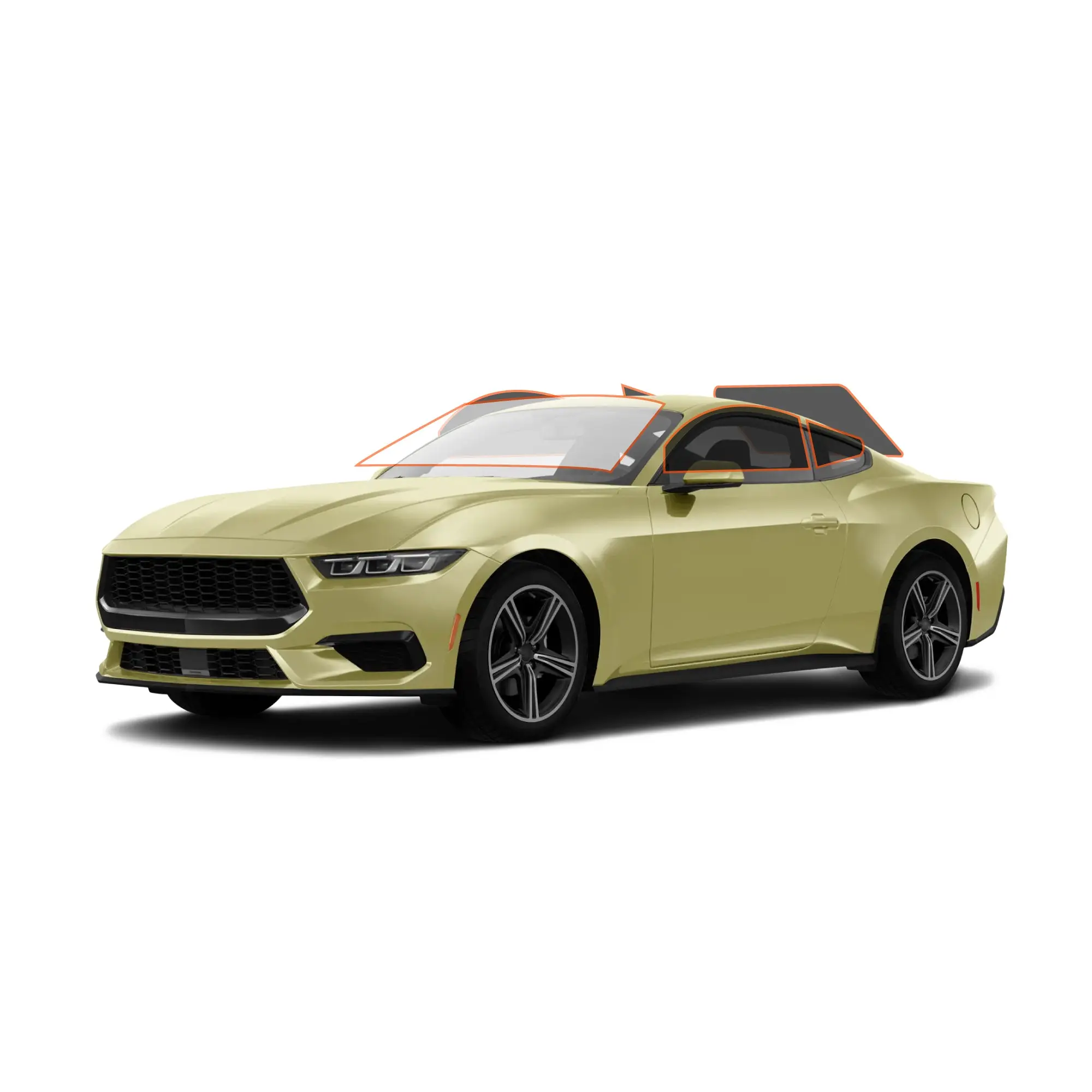 Nano Ceramic Car Window Tint Kit for 2-Door Vehicles, All Components (Including Vents, Quarter Windows) with Heat Shrink Design, Solar Shielding, Heat Blocking, Car Accident Safety Support, Lifetime Warranty