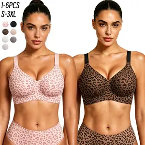 1/2/3/4/5/6PCS Women Jelly Bras Wirefree Full Coverage No Underwire Everyday Bras Comfortable Wireless Padded Tshirt Bra