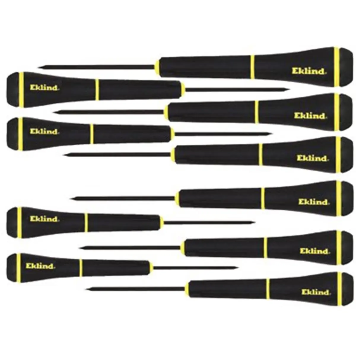 Eklind Tool 269-92199 10-Pc Precision Machined Screwdriver Set - Slotted 1-4Mm Range (2.500, 3 Included), P#000-#1 Tip Size, Ergonomic Soft Grip, Oil & Chemical Resistant, 2.500 Mm, Tip Size Symbol