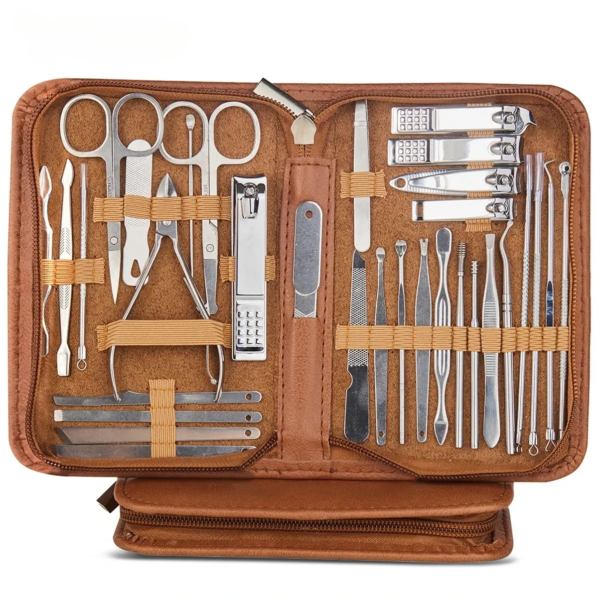 32pcs Manicure Set Professional Pedicure Kit Nail Scissors Grooming Kit Stainless Steel Manicure Cutters Nail Beauty Tools Nail Clipper Set