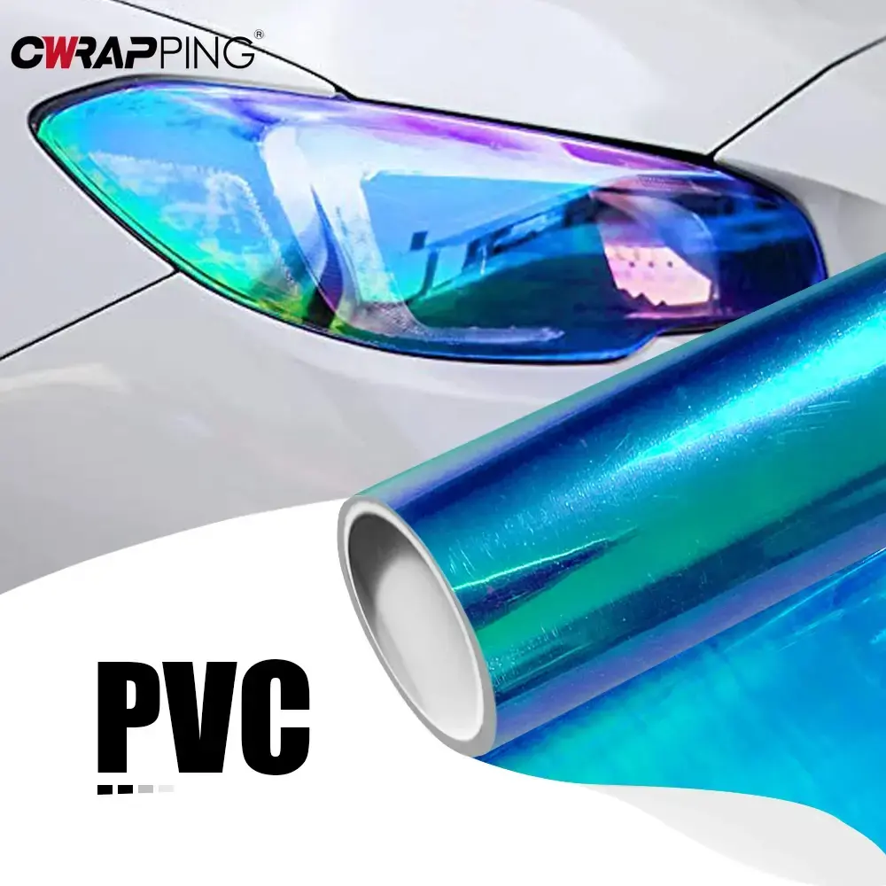 ​Car Headlight Tint Fog Light Taillight Chameleon Headlight Tint Film Black Tint Vinyl Film Waterproof Film for Car Accessories