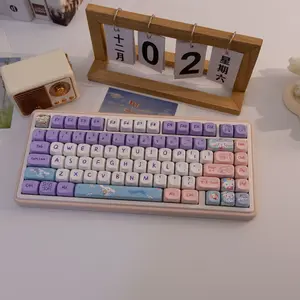 147 Key Pbt Keycaps, Dog Theme, Dye Sublimation, Moa Profile, Compatible with Mx Axis, for 61/64/68/87/96/104/108 Keyboards