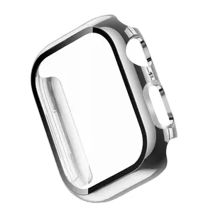 MISSAIR Solid PC Cover Case Protection Compatible with Apple Watch 40/41/42/44/45/46/49mm Screen Protective with Film Wearable Accessories