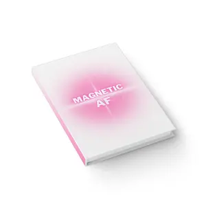 Magnetic AF Journal - Ruled Line, Vibrant Pink Journal for Students, Creatives, Gift for Friends, Daily Planner, Self-Expressive Writing