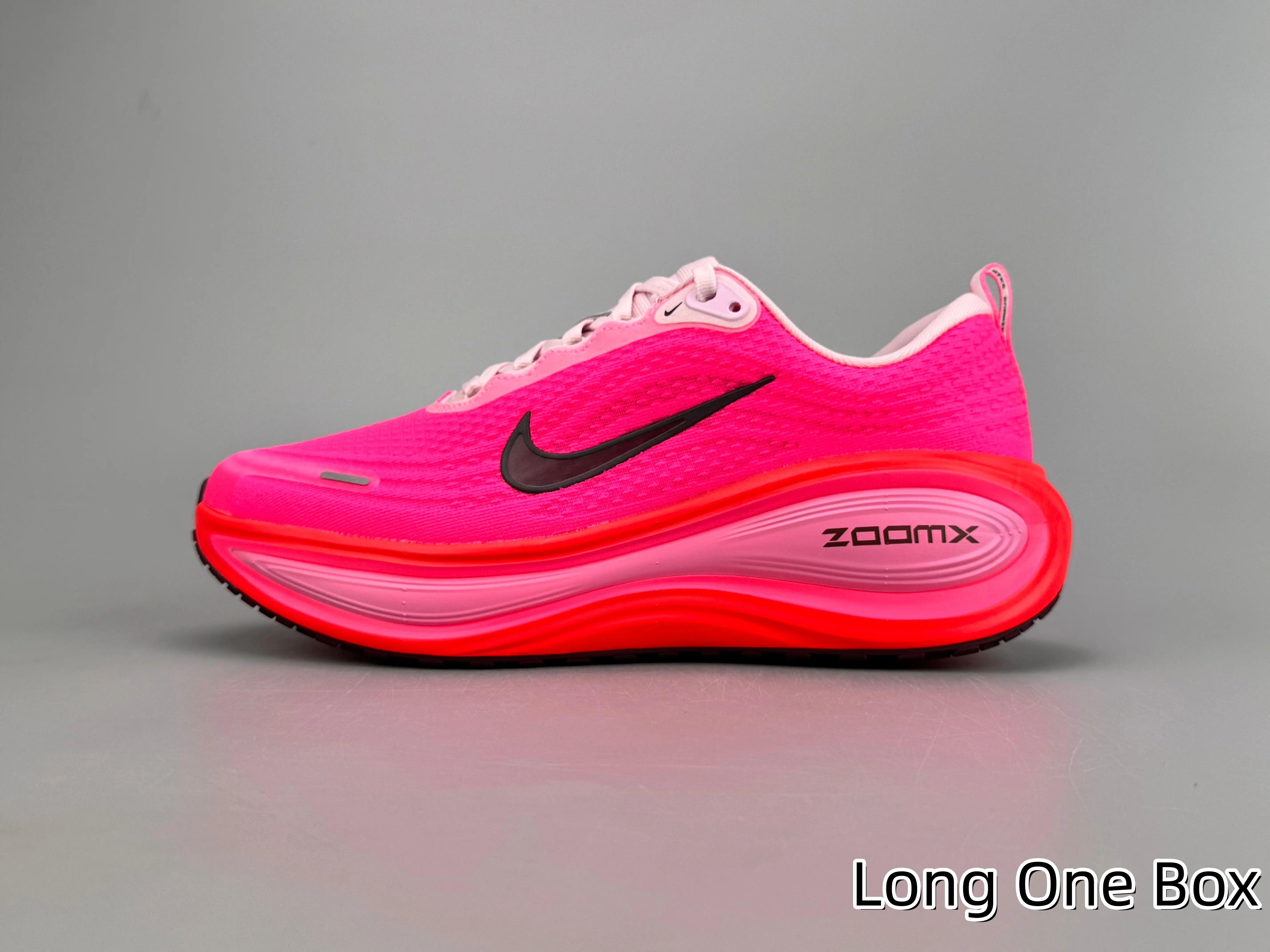 Vibrant Daily Jogging Sneakers | Bright Hot Pink Breathable Wavy Mesh Upper | Gradient Red Plush Thick Foam Cushion Midsole | Grippy Hollow Anti-slip Rubber Outsole | Awesome For Gym, Walks & Daily Errands