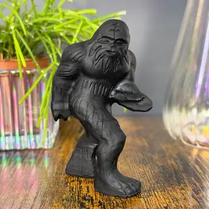 Obsidian Bigfoot (Sasquatch) Crystal Carving