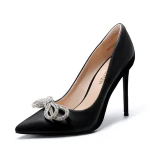 Dream Pairs Women's Rhinestone Bows Stiletto Pumps