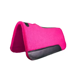 Synthetic Felt Performance Horse Saddle Pad, 31x32 in Size, 3/4" Thickness, with Wear Leathers, Equestrian Tack Equipment for Outdoor Riding Sports