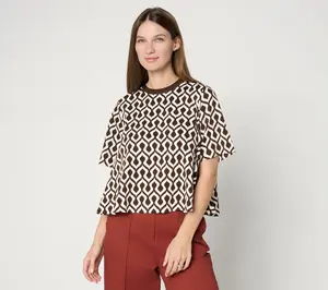 Carla Rockmore Collection 100% Cotton Crew Neck Swing Tee