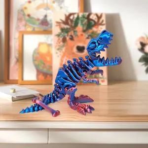 3D Printed Dinosaur Design Ornament, Creative Desktop Decoration, Joints Can Be Freely Moved, Dinosaur Model Ornament, Suitable for Holiday Gift