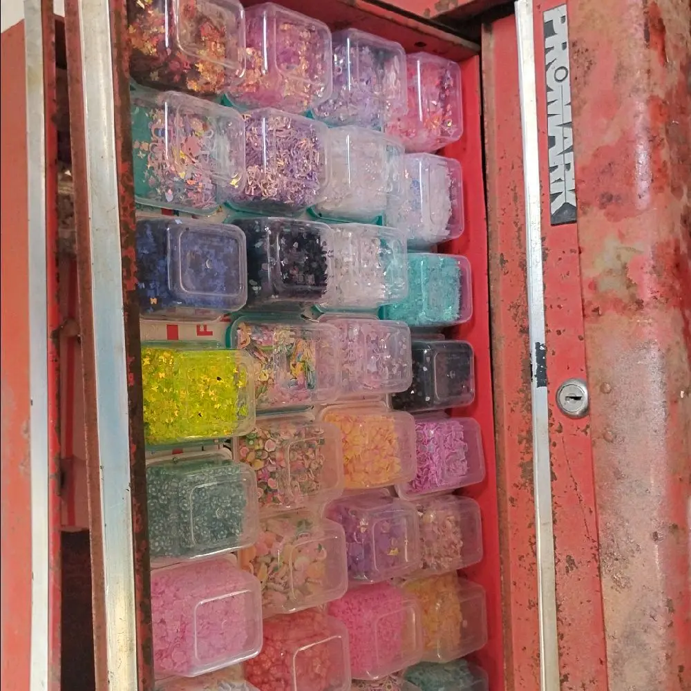 Glitters, Confetties, and Clay polymer pieces: Great for tumbers, snowglobes and resin