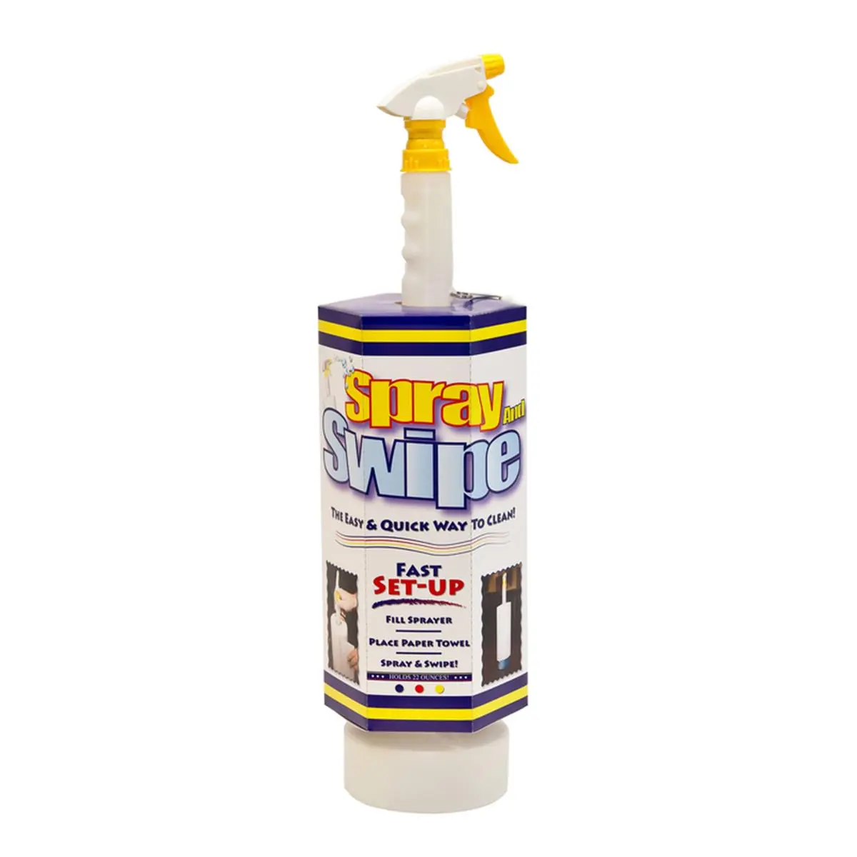 212 MAIN 22 oz Convenient Cleaning Spray Bottle - Towel-Compatible Household Hand Cleaner Container, All-Purpose Cleaner with Integrated Tools for Bar, Paper Towel Use, Multi Surface Cleaner