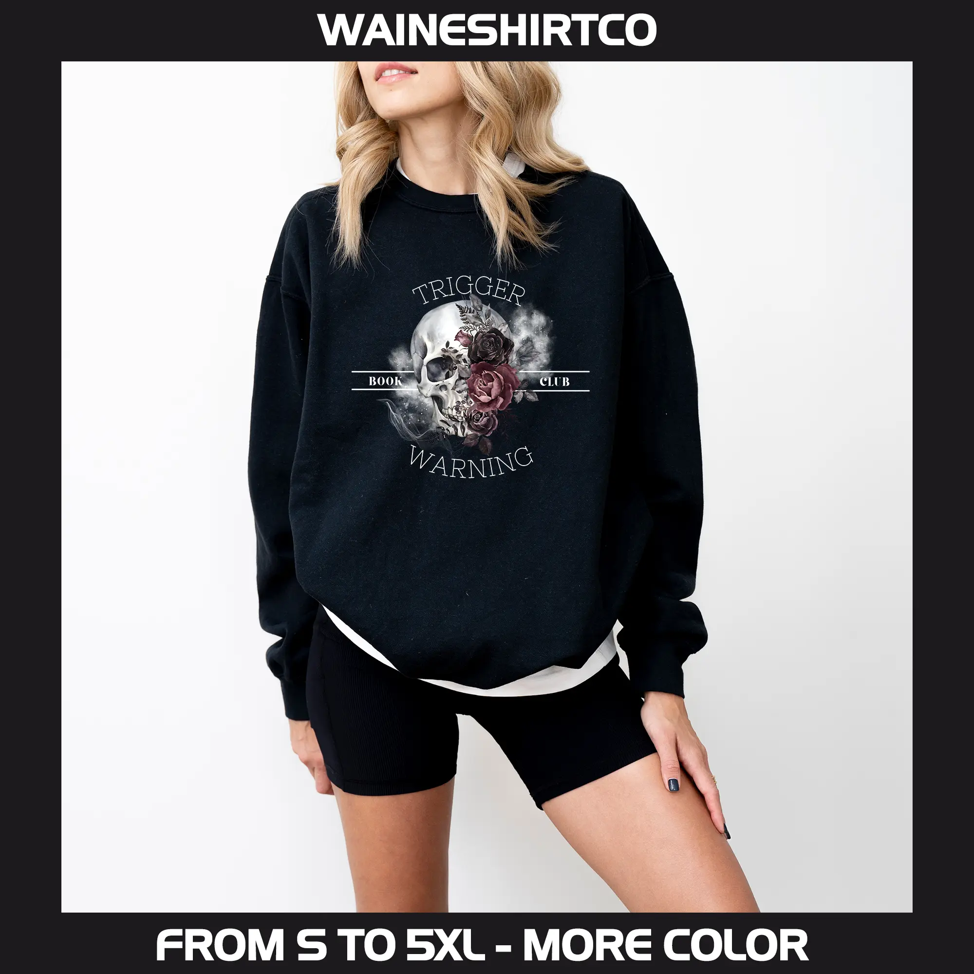 Trigger Warning Sweatshirt, Reading Hoodie, Book Lover Shirt, Gift For Teacher, Booktrovert, Reader Gift, Bookish, Dark Romance, Books Everyday