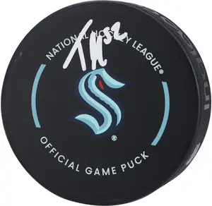 Tye Kartye Seattle Kraken Autographed Official Game Puck - Fanatics Authentic Certified