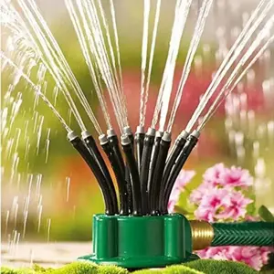 2026 New 360° Rotating Garden Sprinkler Multi-Head Automatic Watering Tool Outdoor Lawn Yard Plant Irrigation Sprayer summervibes