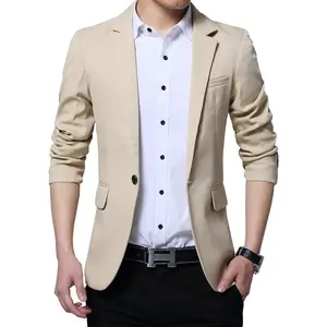 Men's Slim Fit One Button Casual Blazer Jacket