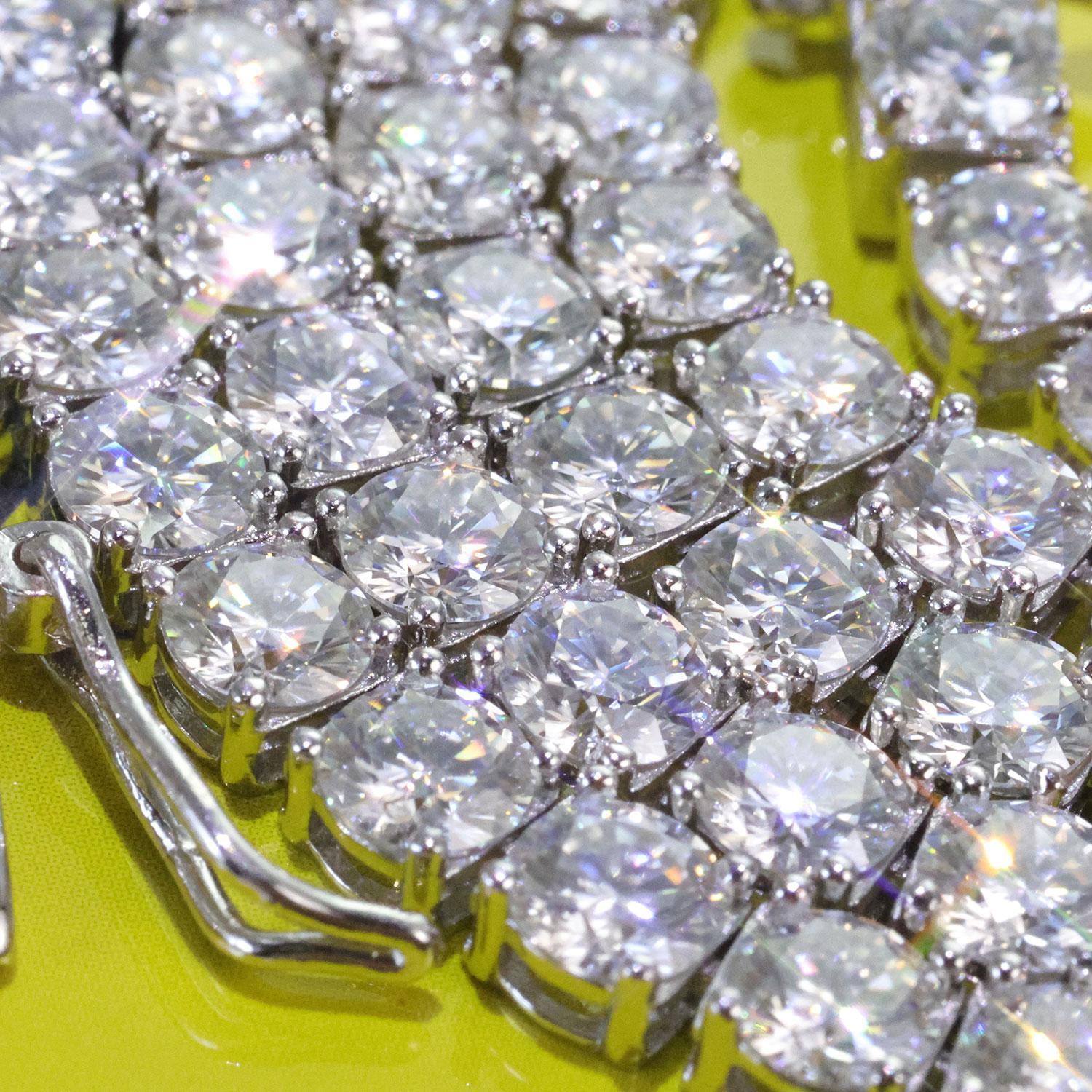 ESKEEM Moissanite Tennis Chain Necklace 925 Silver Iced Out VVS Pass Diamond Tester 2/3/4/5mm Tennis Chain Fine Jewelry ESKEEM Moissanite Tennis Chain Necklace 925 Silver Iced Out VVS Pass Diamond Tester 2/3/4/5mm Tennis Chain Fine Jewelry