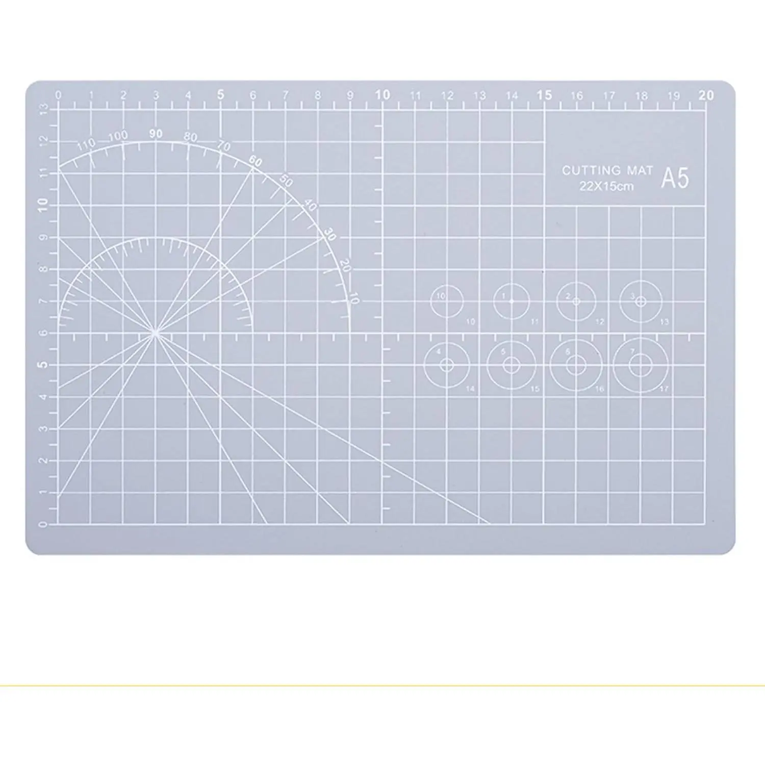 A5  Mat, Self  Sewing Mat, Rotary Craft Mat Double Sided 3-Ply Craft  Board for Sewing Crafts Hobby Fabric Precision Scrapbooking Project Art Supplies, 8.6" x 5.9", Grey