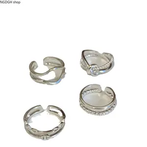 Sterling Silver Wave Statement Ring, Dainty Asymmetrical Band, Adjustable Fit, Great for Casual Outings, Beach Vibes & Embracing Effortless, Modern Elegance