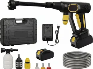 Brushless Cordless Pressure Washer: [60-Min Long Runtime] Instant Deep Cleaning for Cars & Patios | Portable 20V Power Washer with 6-in-1 Nozzle - Pro-Grade Results Anywhere