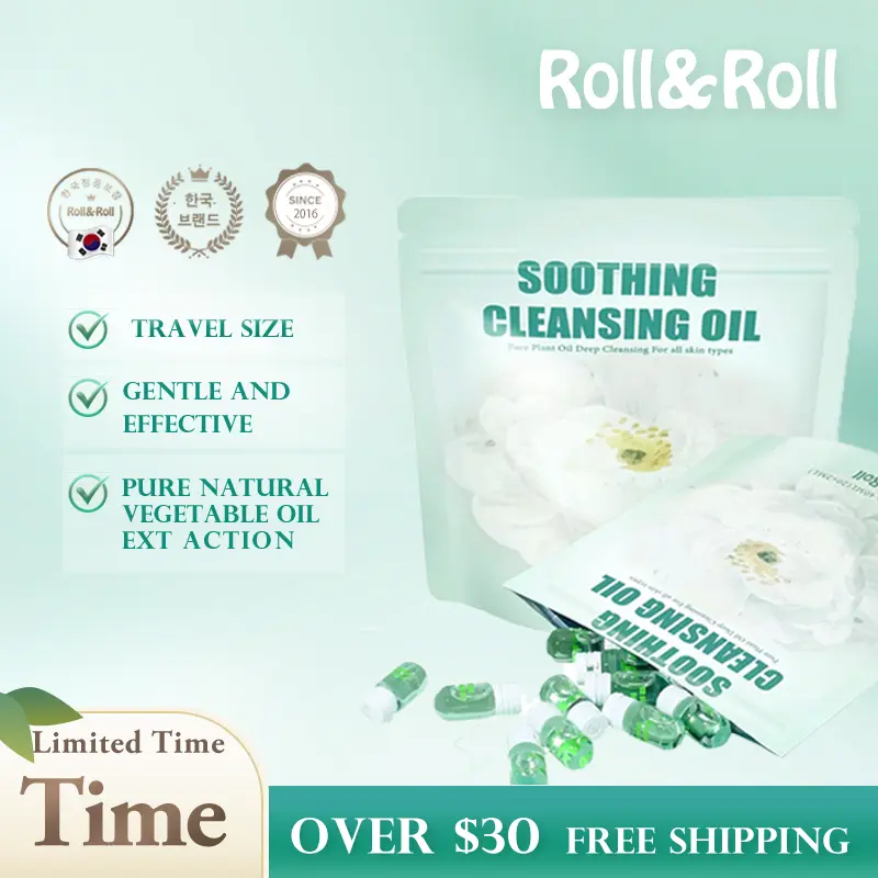 Roll&Roll Natural Botanical Makeup Remover Oil Waterproof - Suitable for all skin types, sensitive skin, nourishing and gentle，Deep cleansing