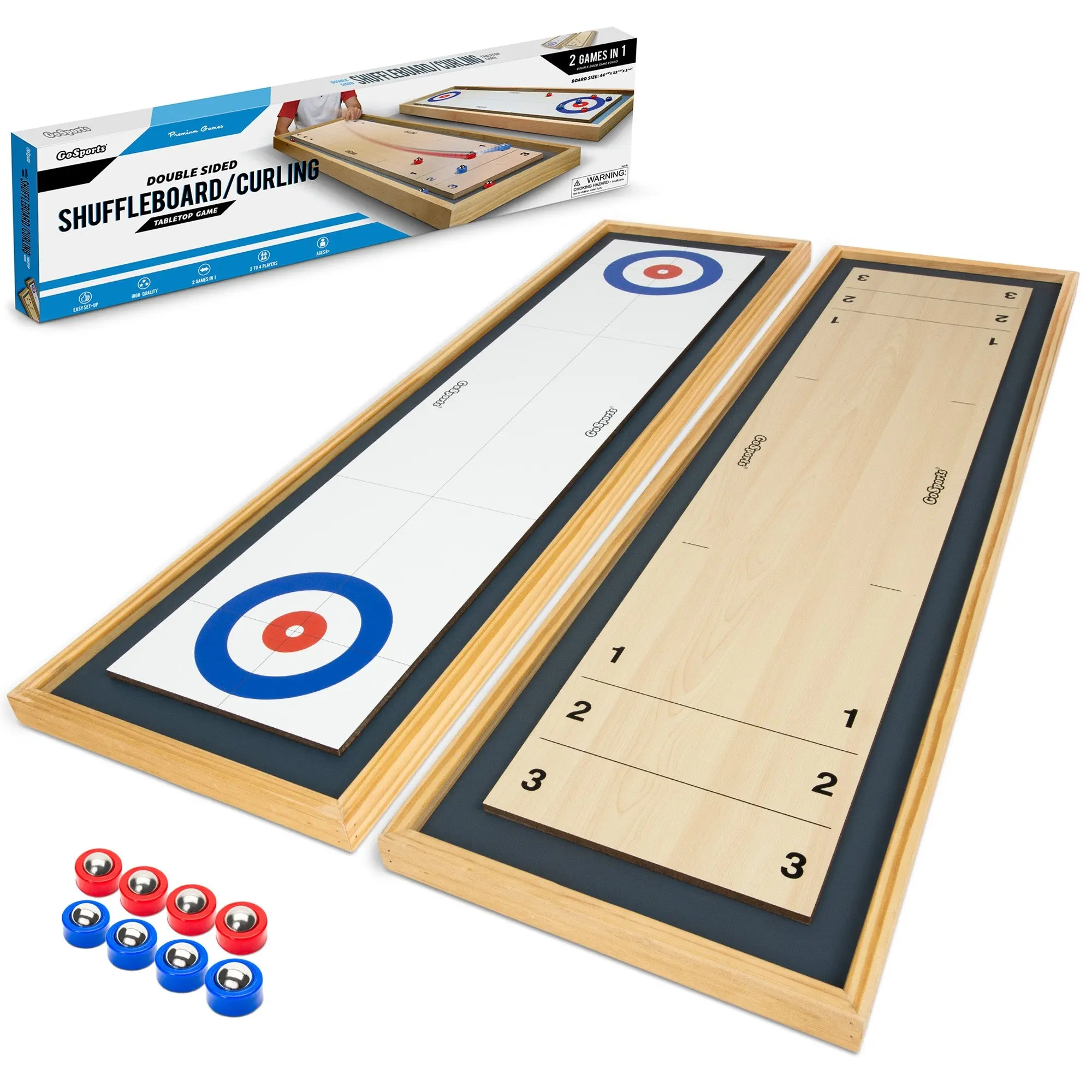 GoSports Shuffleboard & Curling 2-in-1 Board Game GoSports Shuffleboard & Curling 2-in-1 Board Game