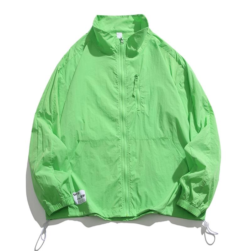 New summer ultra-thin ice silk sun-protection jacket for men and women, stand collar UV protection breathable outerwear, lightweight breathable cool-touch quick-dry outdoor cycling sun shirt, versatile trendy casual jacket