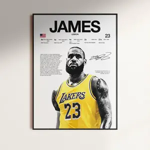 LeBron James Poster, Wall Print, Basketball Print, Poster Print, Sports Decor, Lakers Poster, Basketball Gift