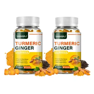 YMINGKJ Natural Turmeric Ginger Gummies 120/300pcs Daily Joint Comfort Care Snack For Men Women